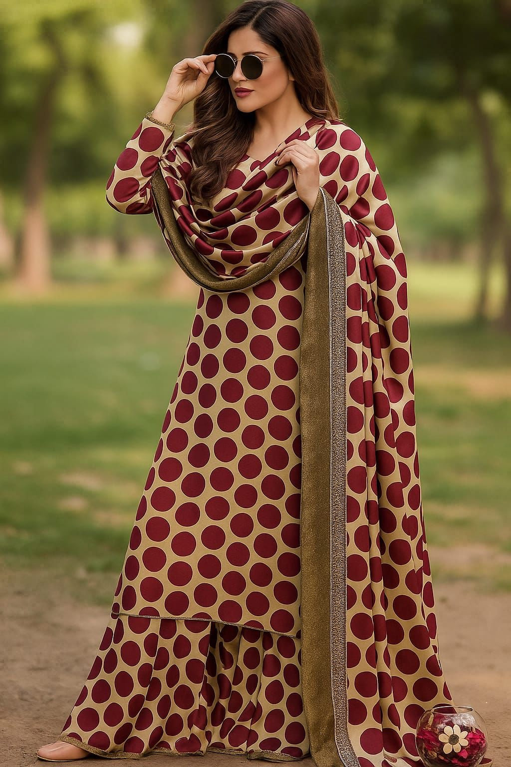 DIGITAL PRINT 3PC SILK UNSTITCHED SUIT 101