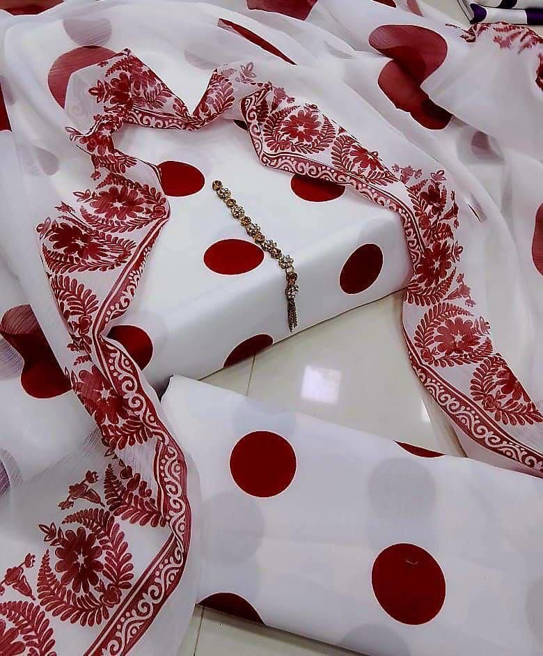 Digital Printed 3 Piece Swiss With Silk Dupatta Collection 57