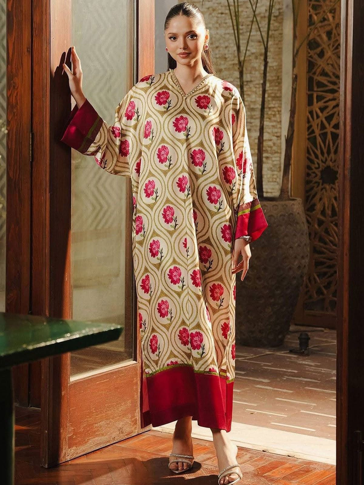 DIGITAL PRINT 3PC SILK UNSTITCHED SUIT 103