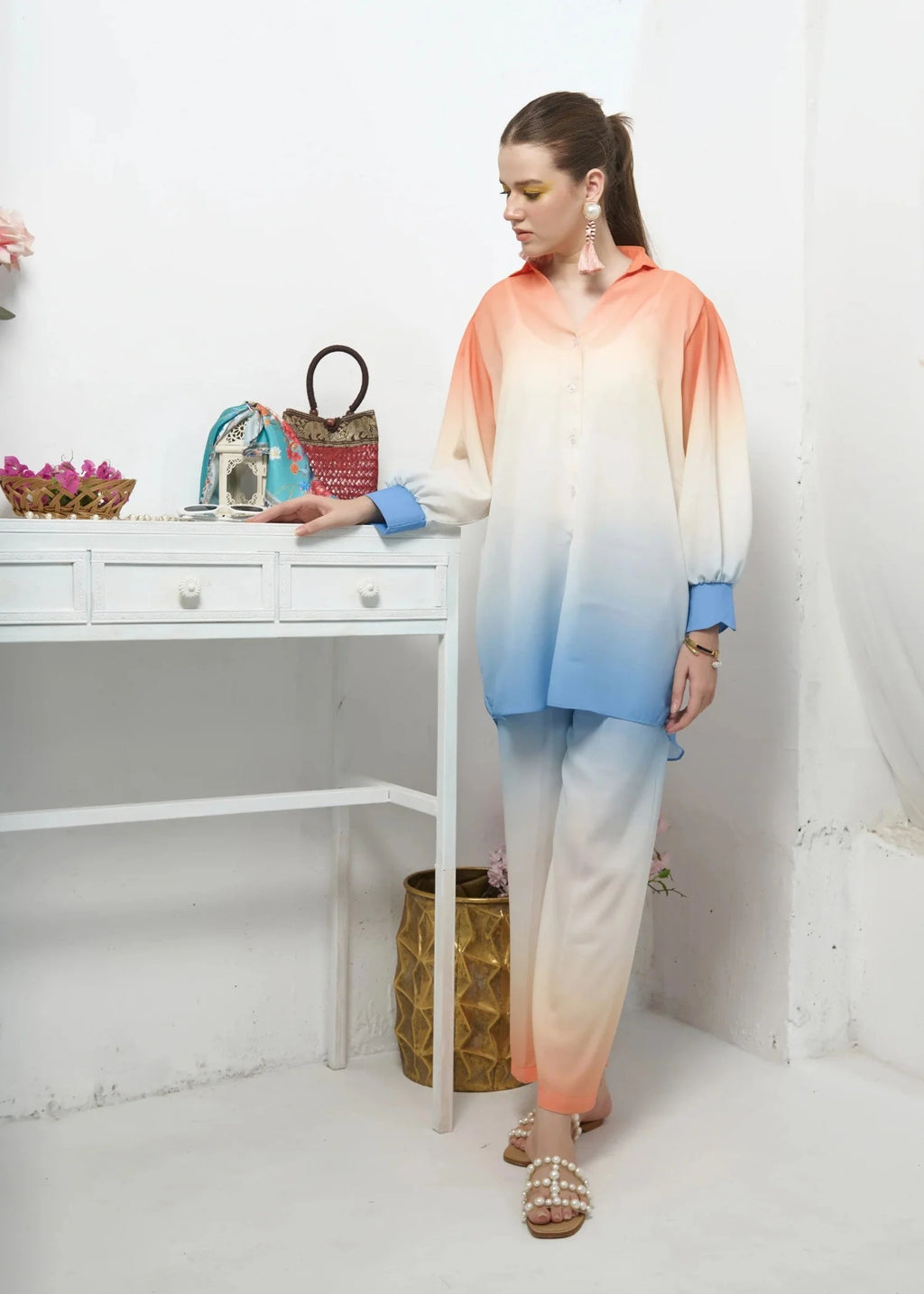 DIGITAL PRINT 3PC SILK UNSTITCHED SUIT 93