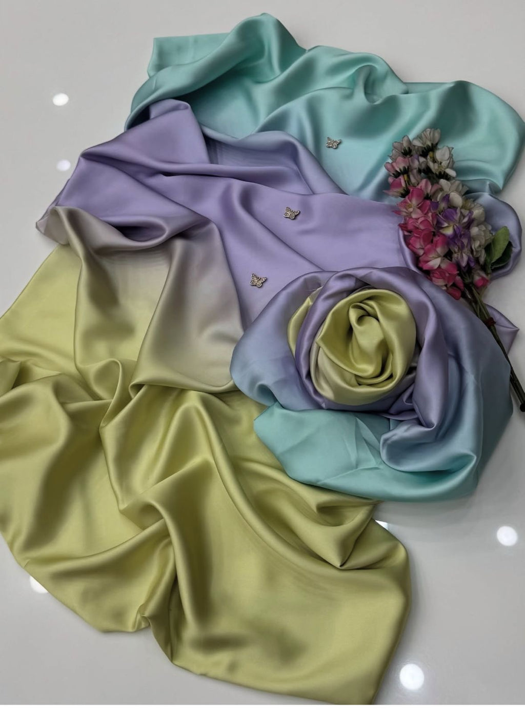 DIGITAL PRINT 3PC SILK UNSTITCHED SUIT 125