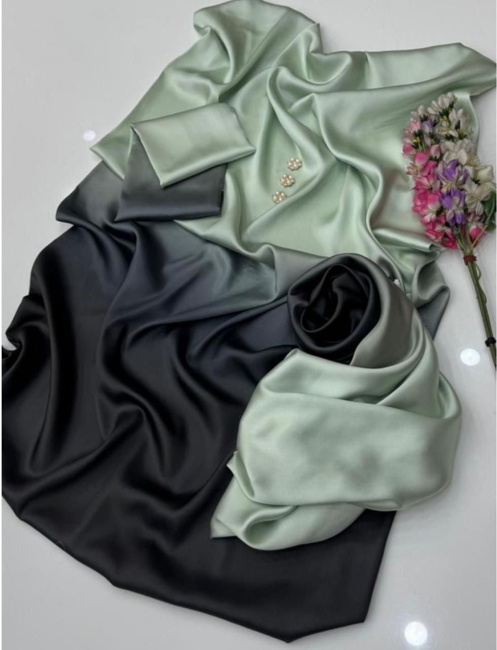 Shamoze Silk Digital Tye ‘N’ Dye 3pc Unstitched Suit - 093