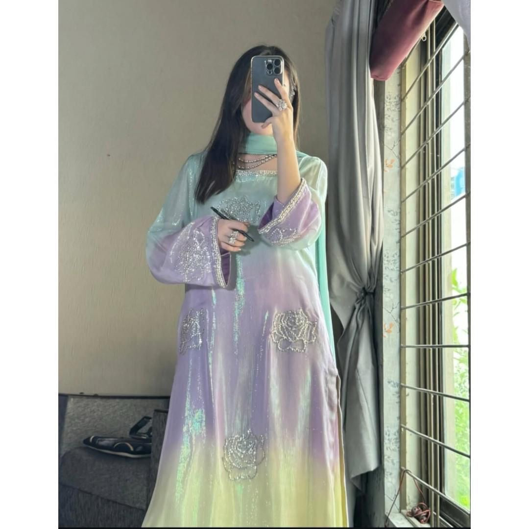 DIGITAL PRINT 3PC SILK UNSTITCHED SUIT 125