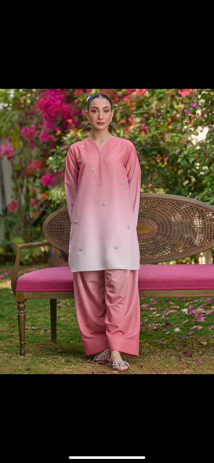 Shamoze Silk Digital Tye ‘N’ Dye 3pc Unstitched Suit - 091