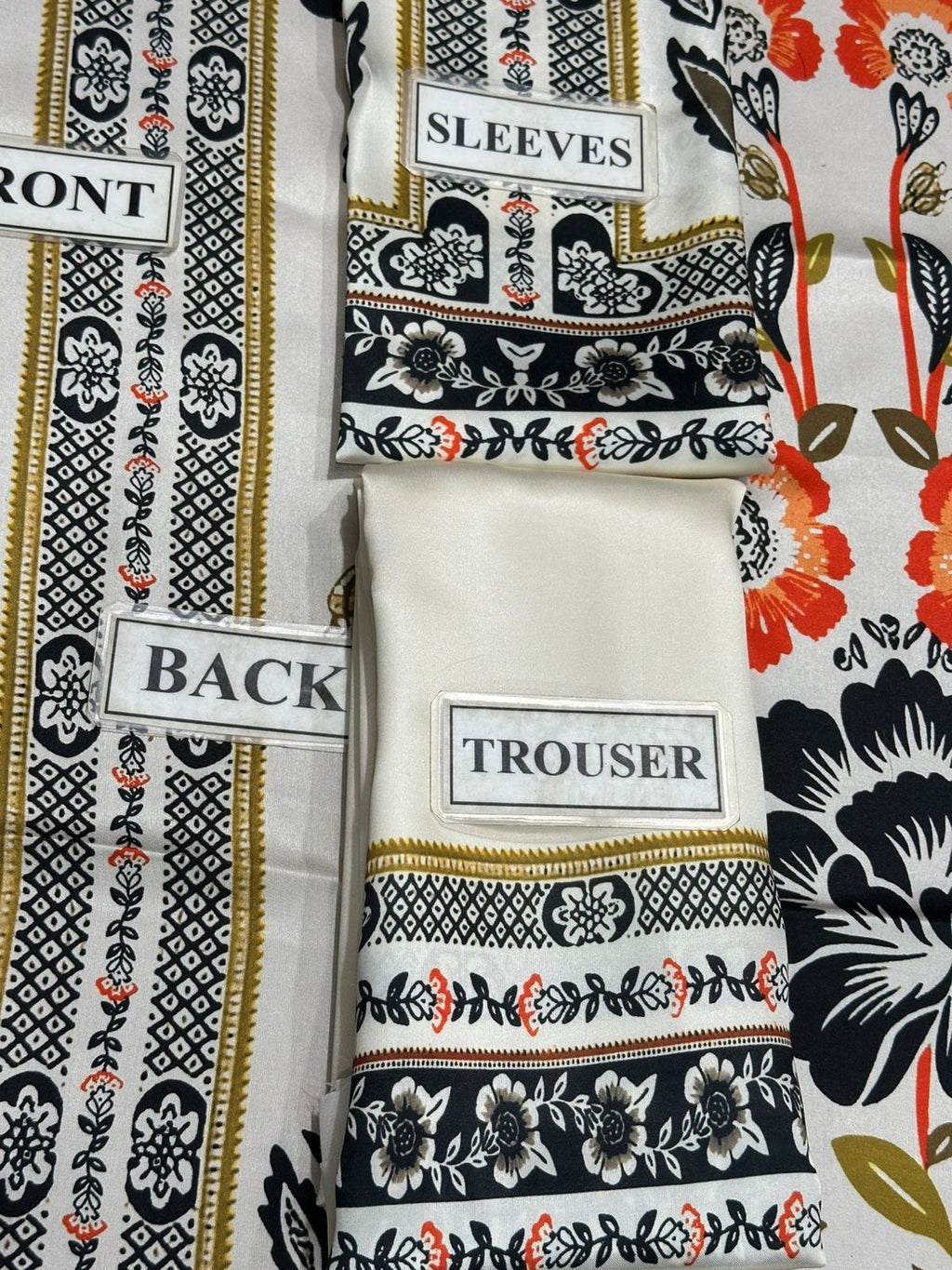 DIGITAL PRINT 3PC SILK UNSTITCHED SUIT 126