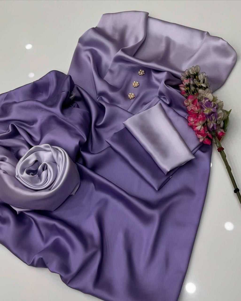 Shamoze Silk Digital Tye ‘N’ Dye 3pc Unstitched Suit - 05