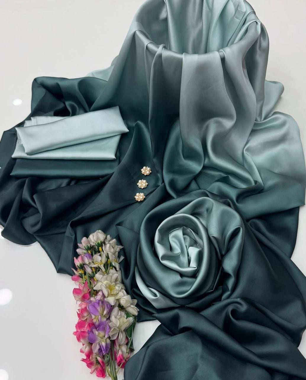 Shamoze Silk Digital Tye ‘N’ Dye 3pc Unstitched Suit - 04