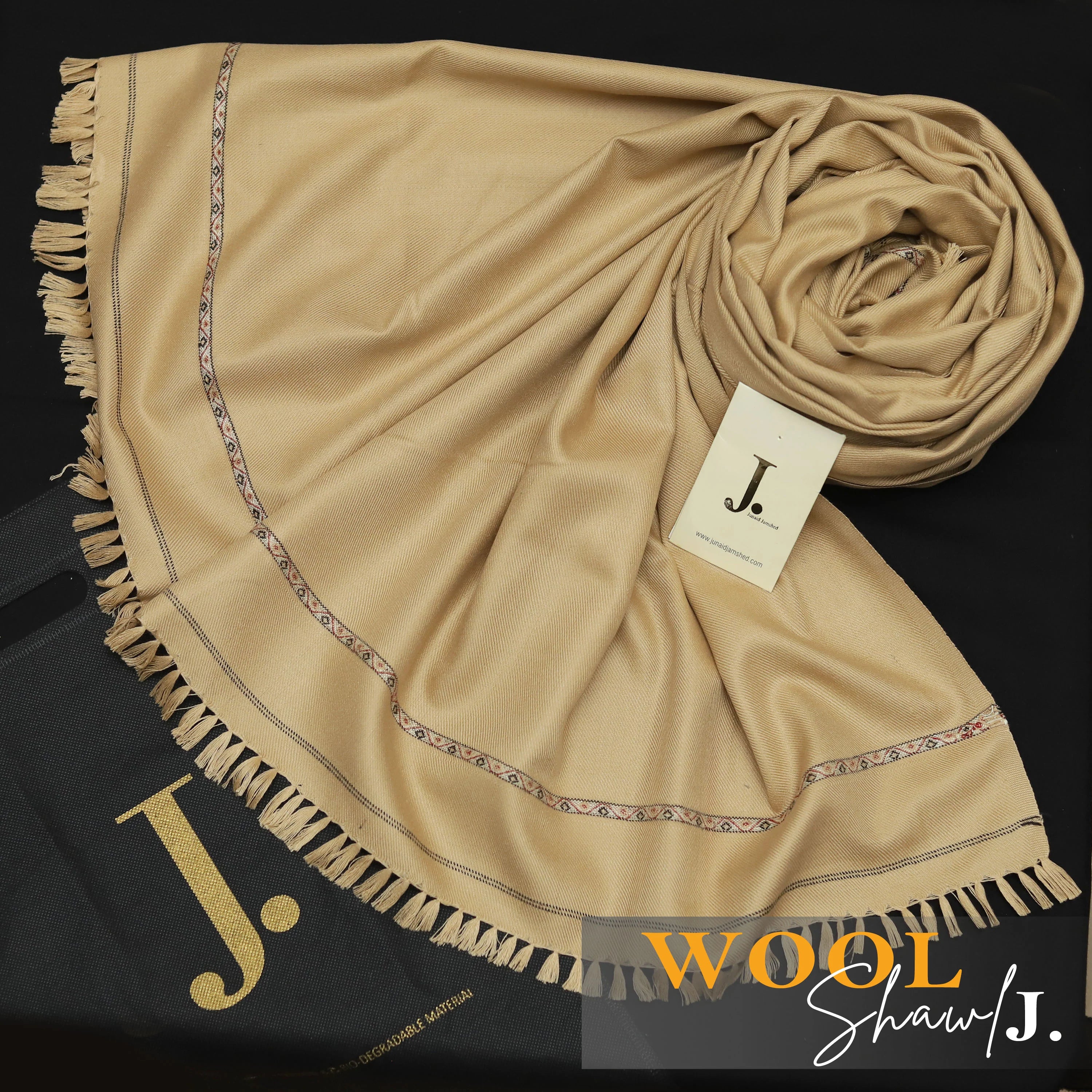 J. Exclusive Wool Shawl DARK SKIN