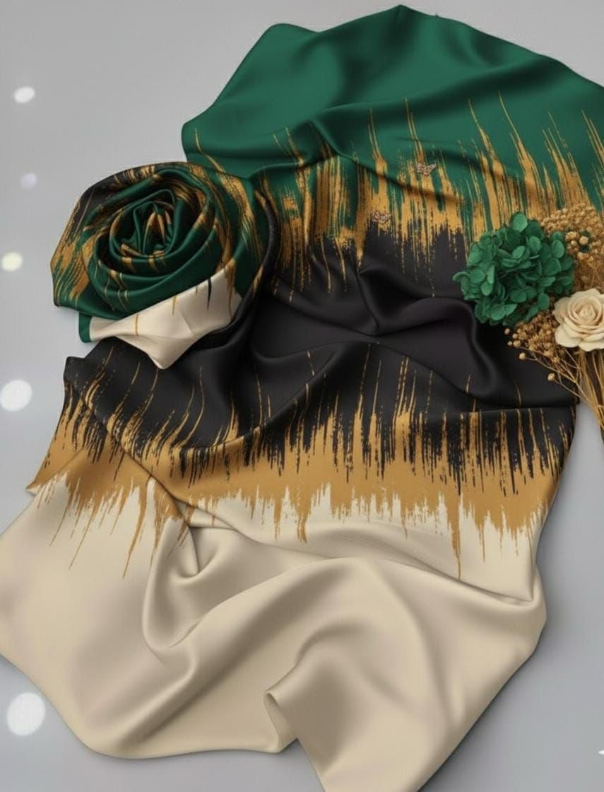 DIGITAL PRINT 3PC SILK UNSTITCHED SUIT 120