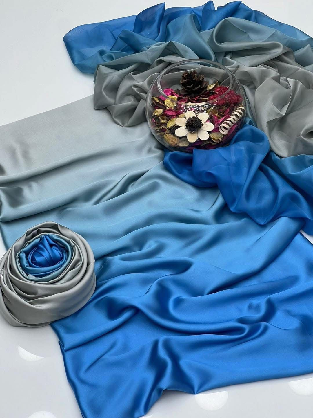 Shamoze Silk Digital Tye ‘N’ Dye 3pc Unstitched Suit - 09