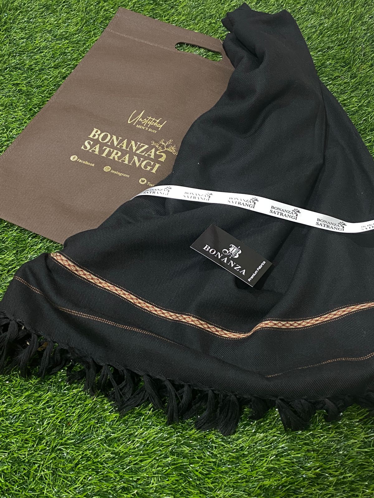 Bonanza Satrangi Mens Winter Shawl ♦️♦️ 01 Black