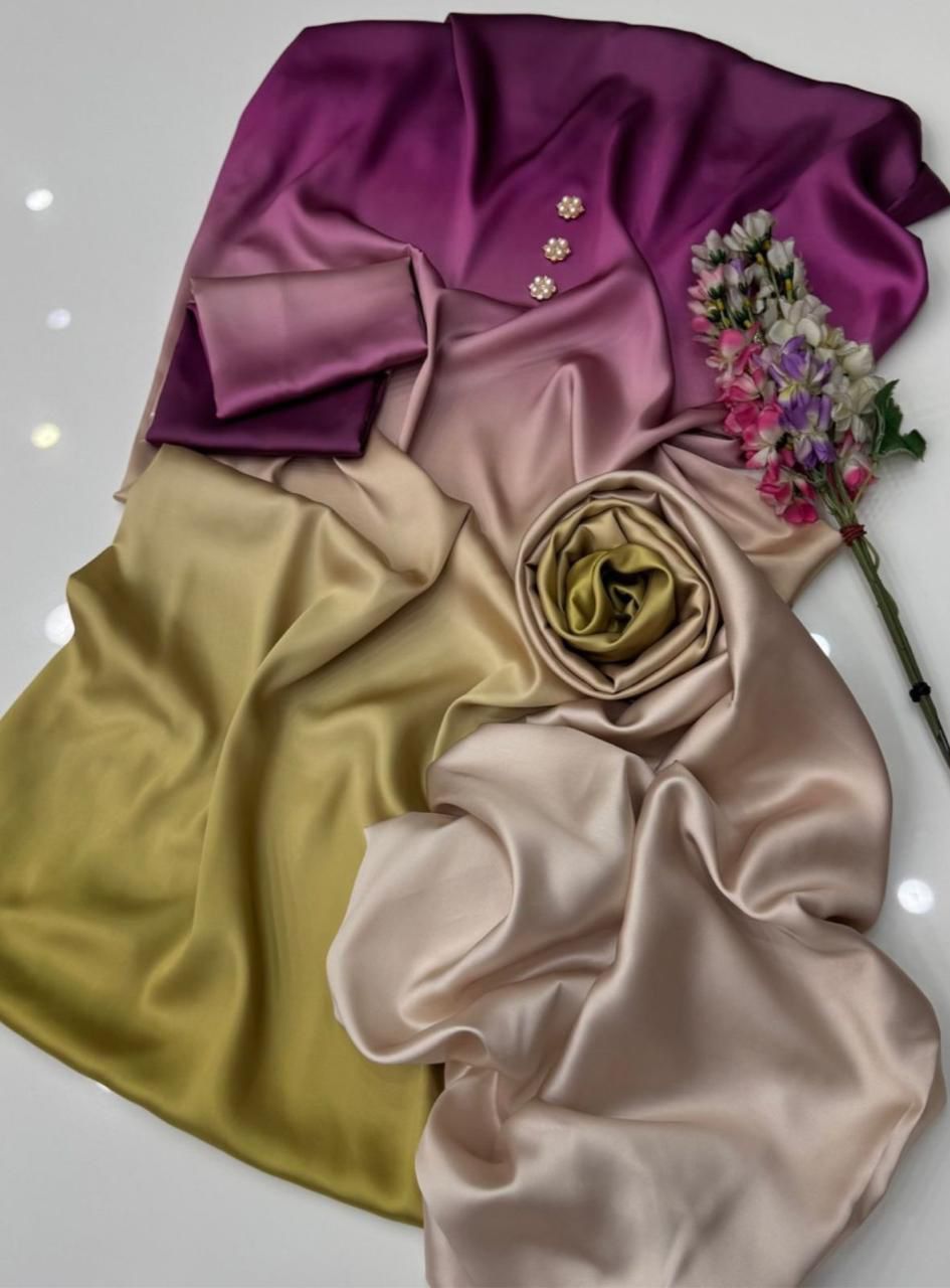 Shamoze Silk Digital Tye ‘N’ Dye 3pc Unstitched Suit - 092