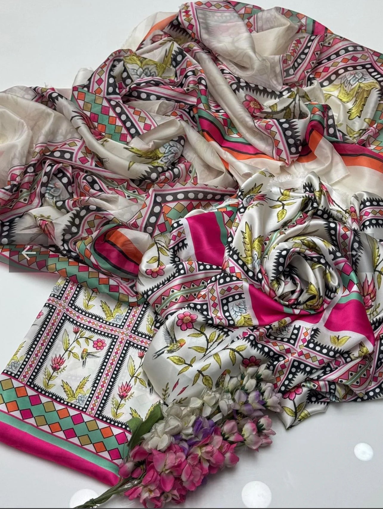 DIGITAL PRINT 3PC SILK UNSTITCHED SUIT 52