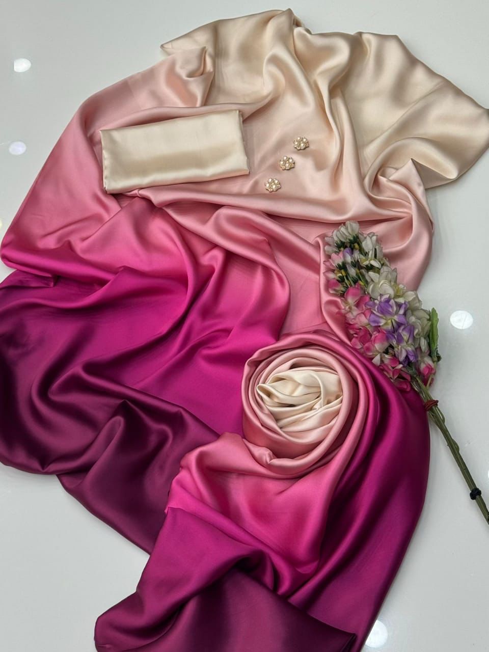 Shamoze Silk Digital Tye ‘N’ Dye 3pc Unstitched Suit - 088