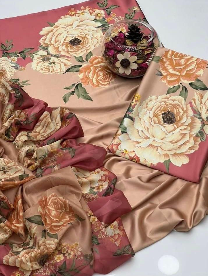 DIGITAL PRINT 3PC SILK UNSTITCHED SUIT 124