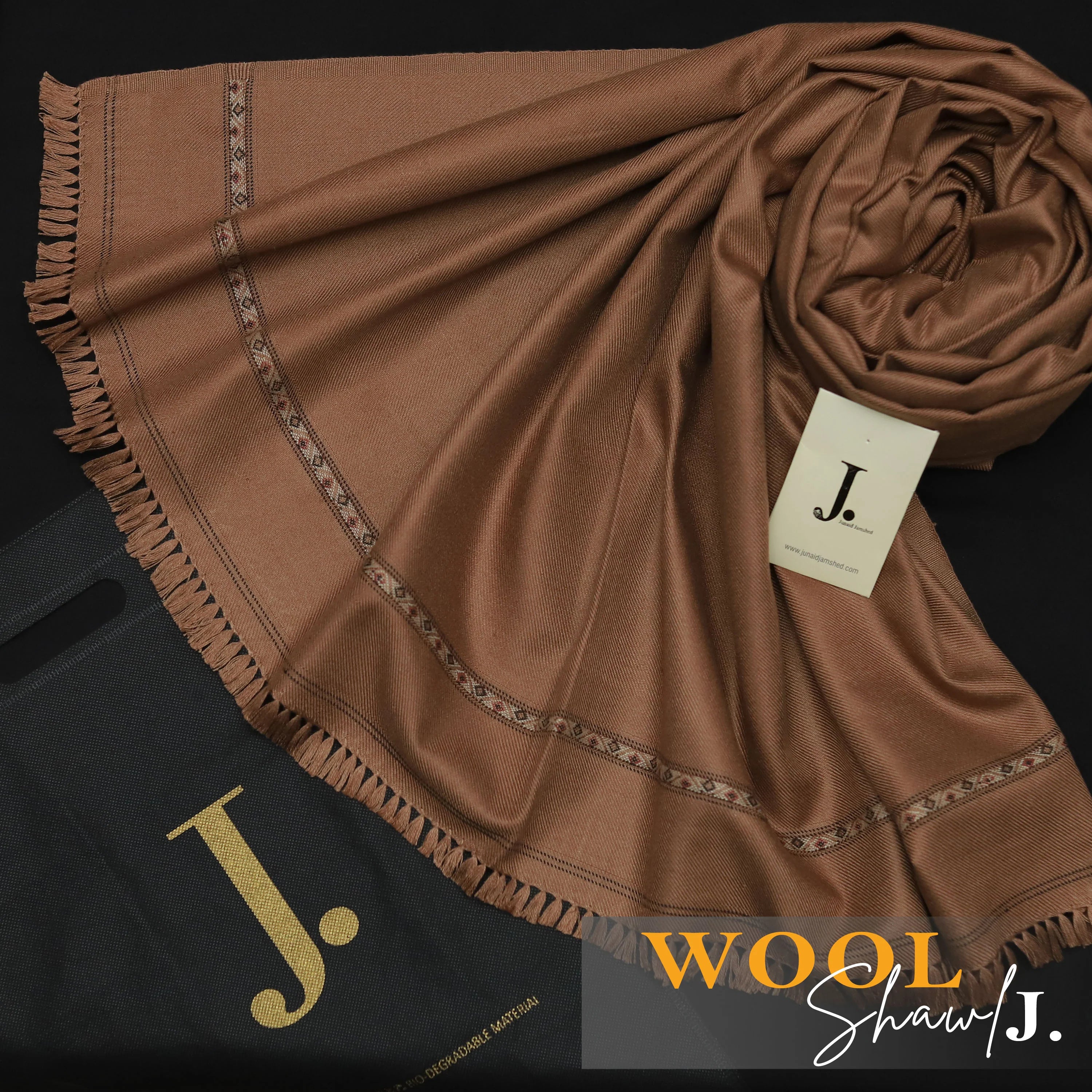 J. Exclusive Wool Shawl CAMEL