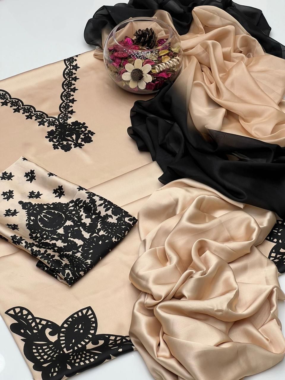 Shamoze Silk Digital Tye ‘N’ Dye 3pc Unstitched Suit - 150 60