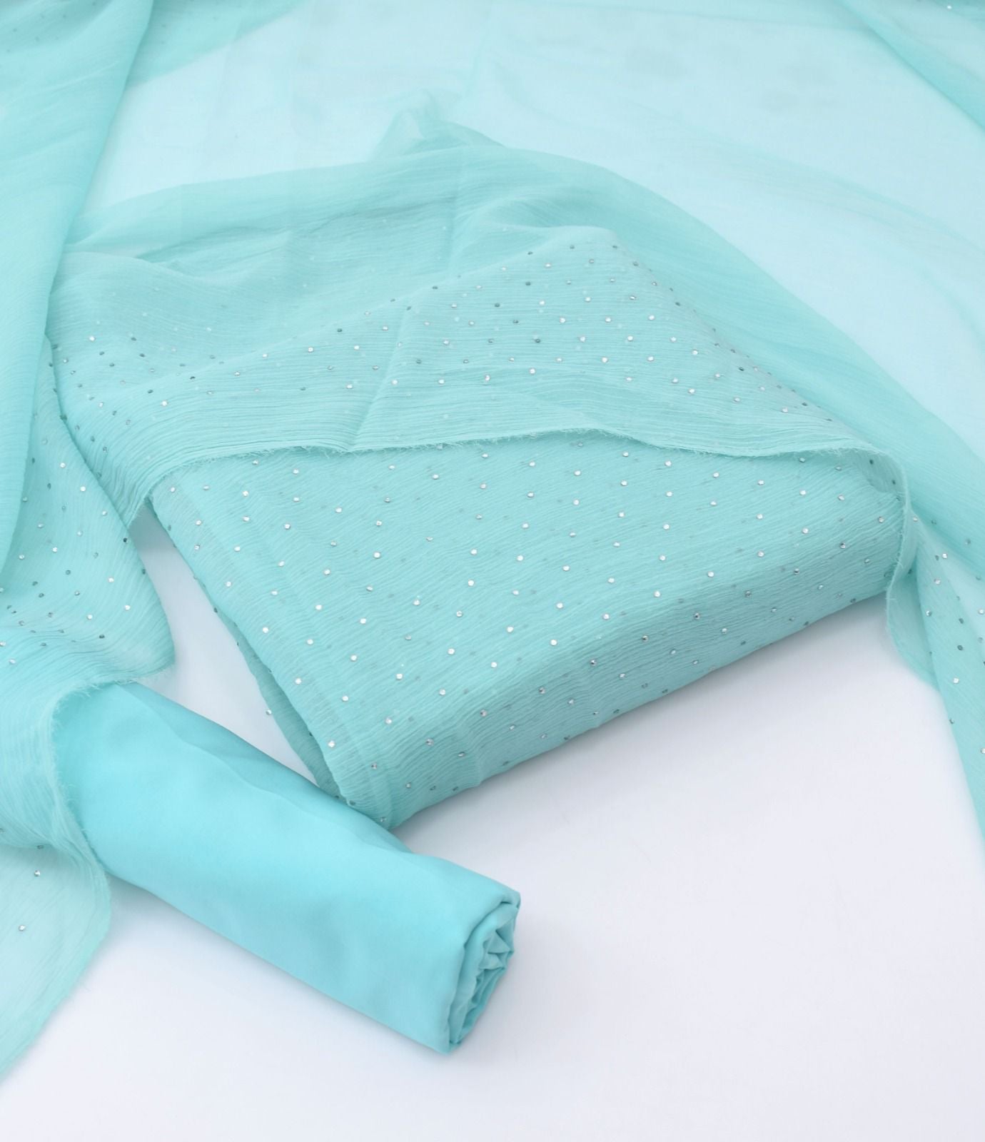 Stone Shifoon 3-Piece Suit - Sky Blue