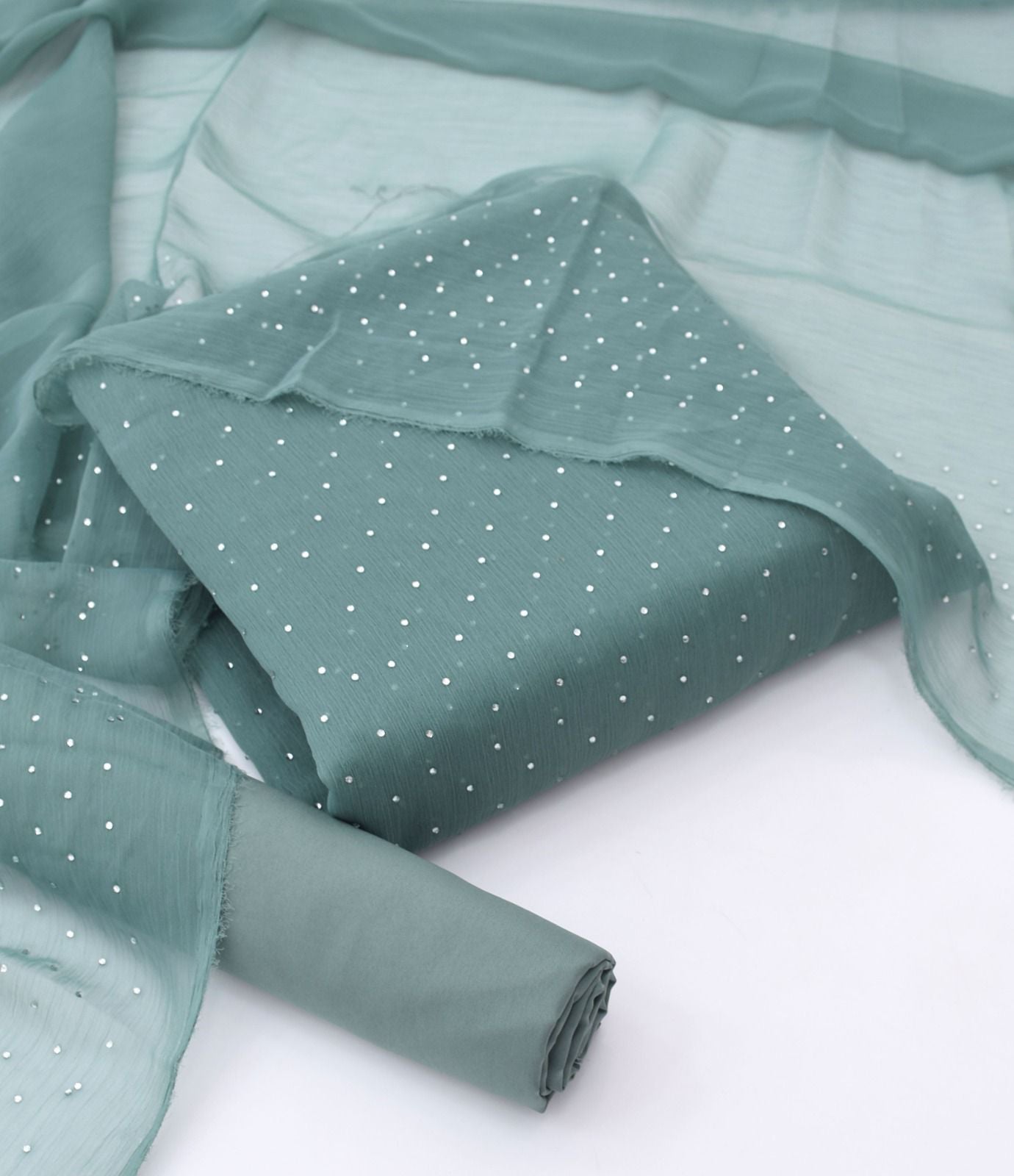 Stone Shifoon 3-Piece Suit - Mint