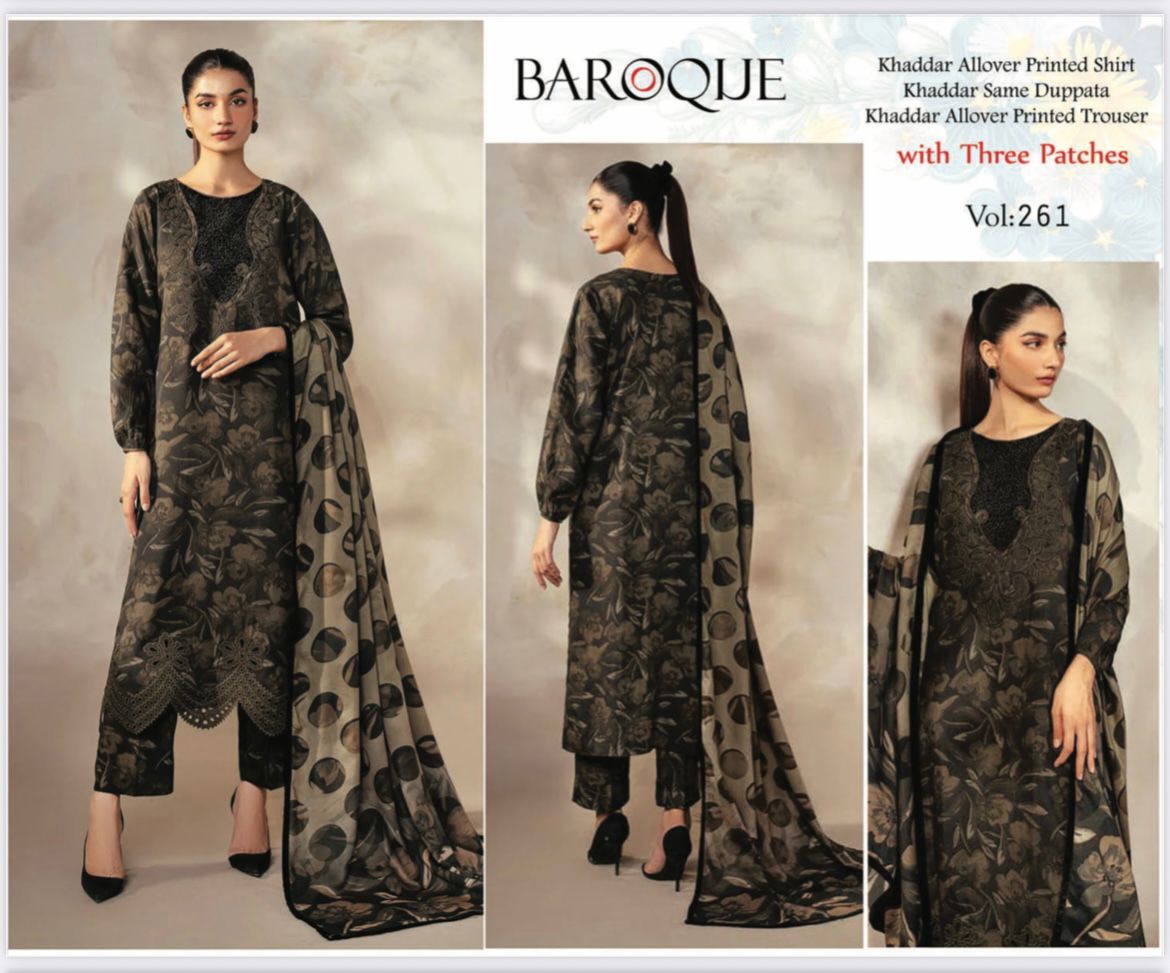 BAROQUE KHADDAR 3PC WITH EMBROIDERED PATCHES 04