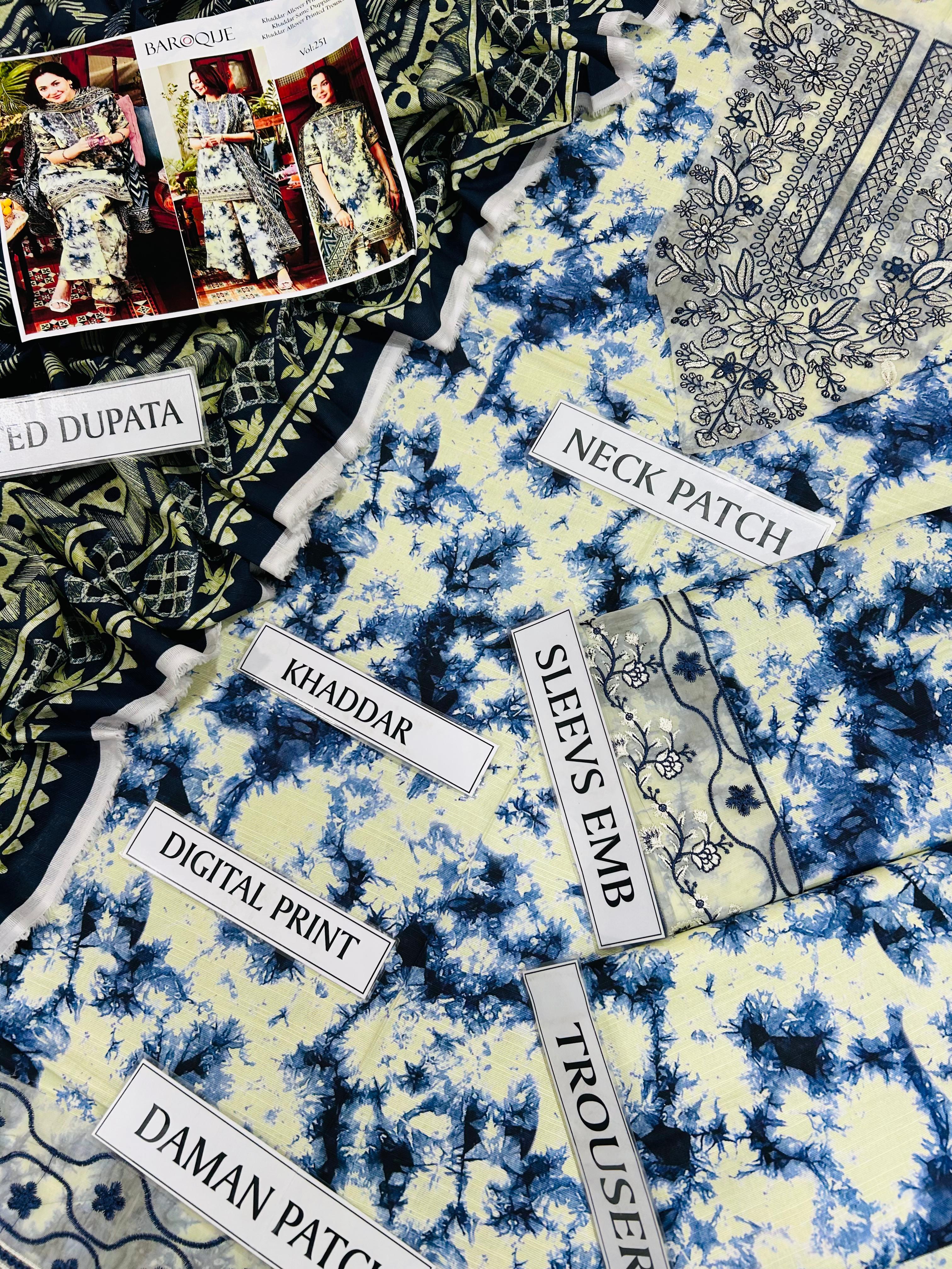 BAROQUE KHADDAR 3PC WITH EMBROIDERED PATCHES 05