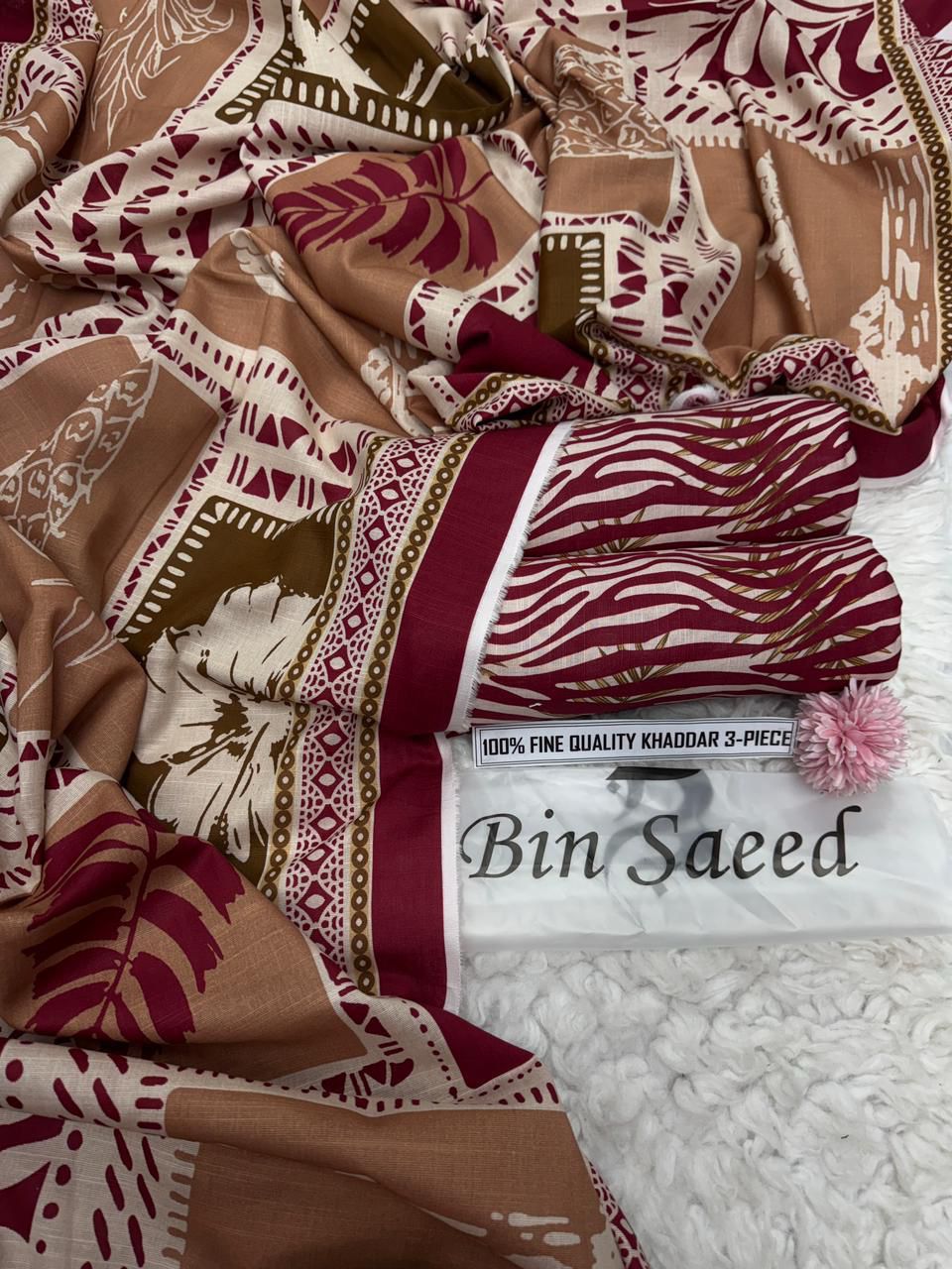 BINSAEED Winter Bloom (Printed Khaddar 3PC)