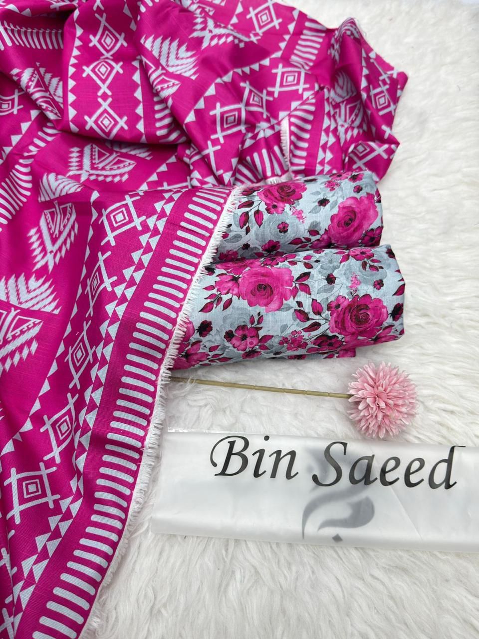 BINSAEED Winter Bloom (Printed Khaddar 3PC)