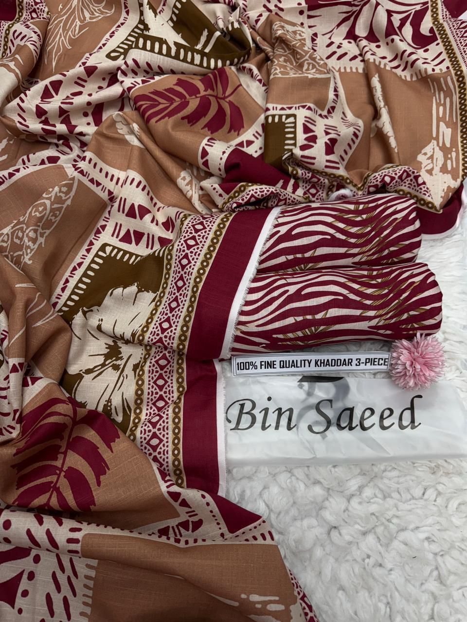 BINSAEED Winter Bloom (Printed Khaddar 3PC)