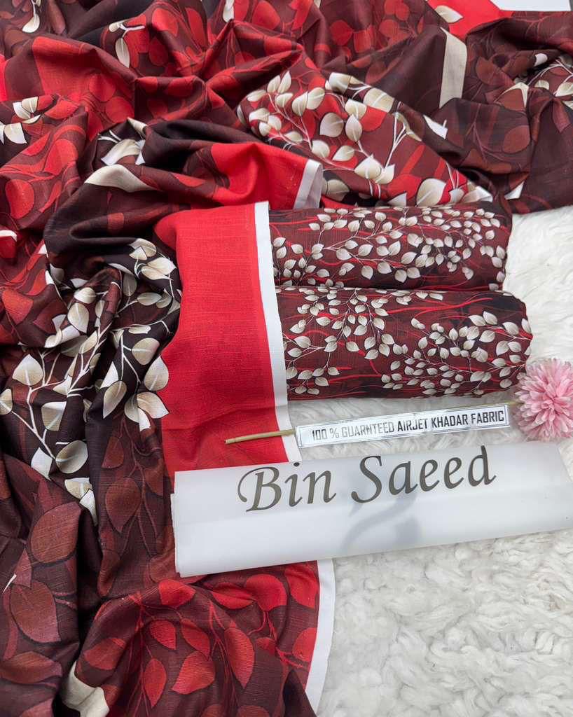 BINSAEED Winter Bloom (Printed Khaddar 3PC)