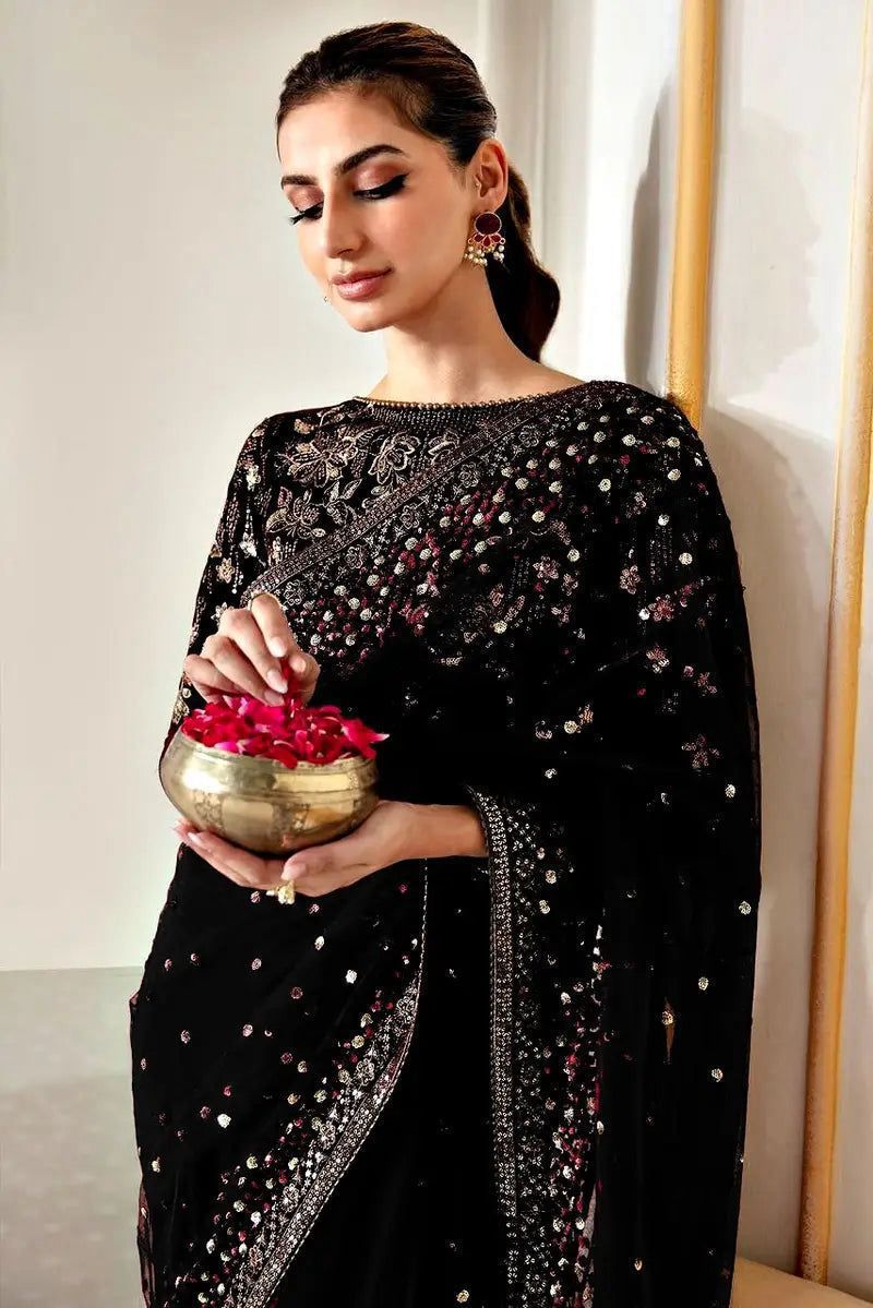 JAZMIN Inspired Velvet & Net Saree