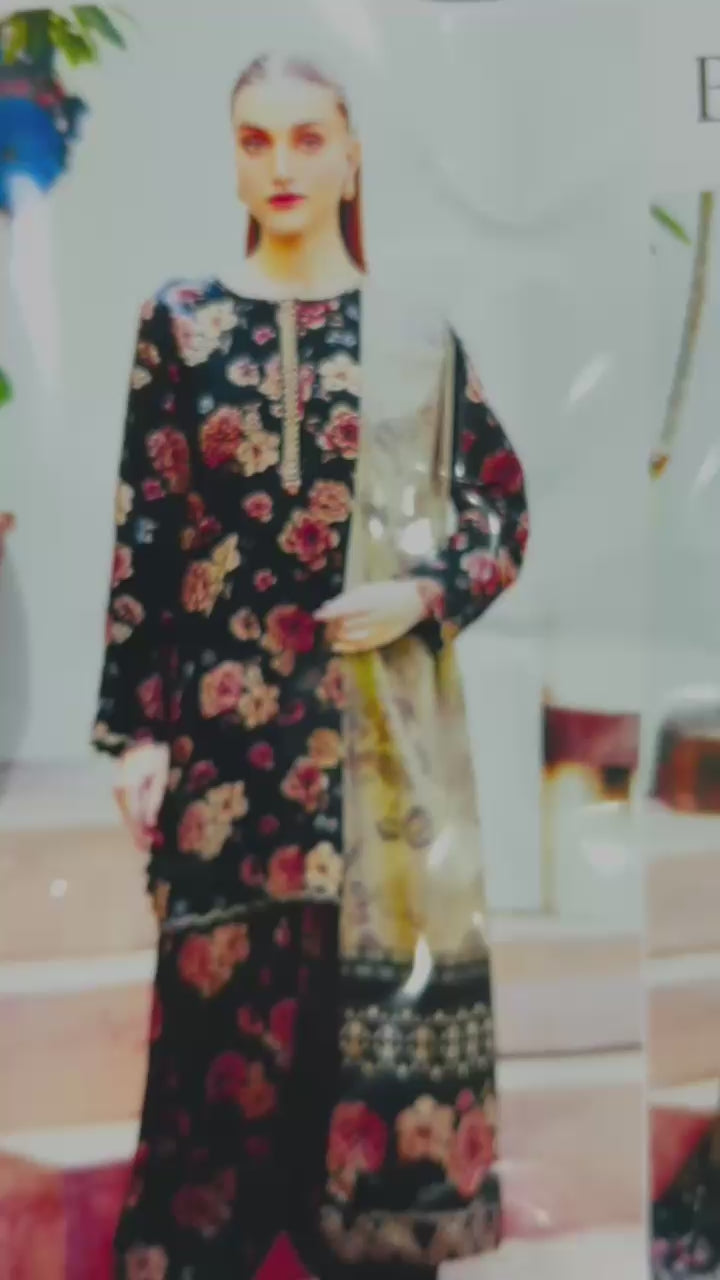 BAROQUE KHADDAR 3PC WITH EMBROIDERED PATCHES 06